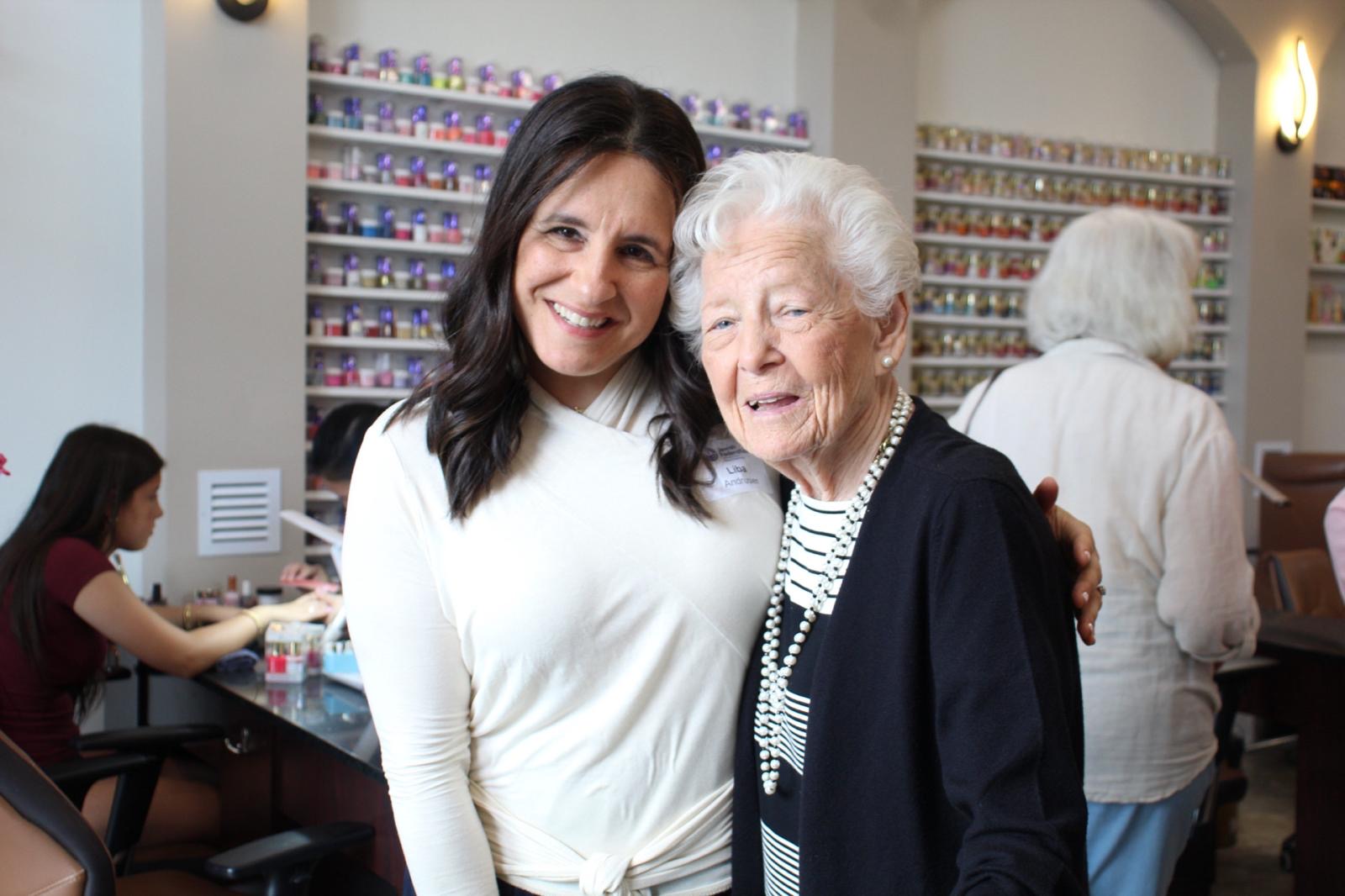 Volunteer visiting a senior